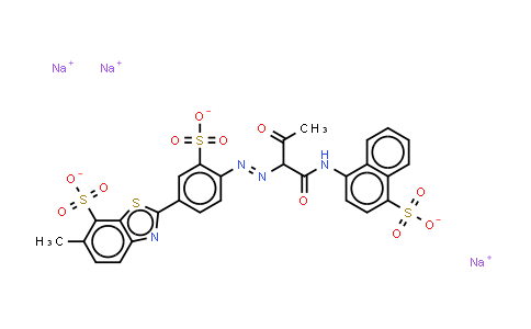 CAS No. 40842-88-4, 6-methyl-2-4-2-oxo-1-(4-sulphonato-1-naphthyl)aminocarbonylpropylazo-3-sulphonatophenylbenzothiazole-7-sulphonat e (sodium salt)