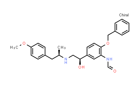 CAS No. 408497-91-6, N-(2-(benzyloxy)-5-((R)-1-hydroxy-2-(((R)-1-(4-methoxyphenyl)propan-2-yl)amino)ethyl)phenyl)formamide