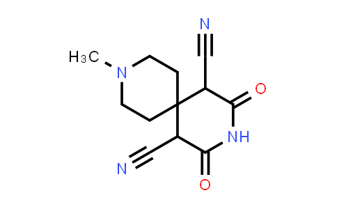 CAS No. 412321-76-7, 9-Methyl-2,4-dioxo-3,9-diazaspiro[5.5]undecane-1,5-dicarbonitrile