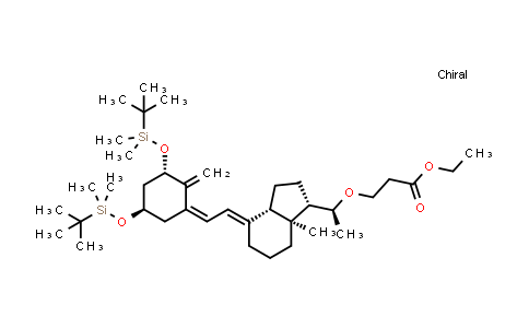 CAS No. 413571-27-4, Ethyl 3-((S)-1-((1S,3aS,7aS,E)-4-((Z)-2-((3S,5R)-3,5-bis((tert-butyldimethylsilyl)oxy)-2-methylenecyclohexylidene)ethylidene)-7a-methyloctahydro-1H-inden-1-yl)ethoxy)propanoate