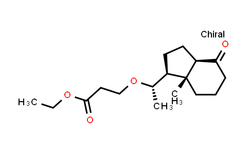 CAS No. 413571-28-5, ethyl 3-((S)-1-((1S,3aR,7aR)-7a-methyl-4-oxooctahydro-1H-inden-1-yl)ethoxy)propanoate