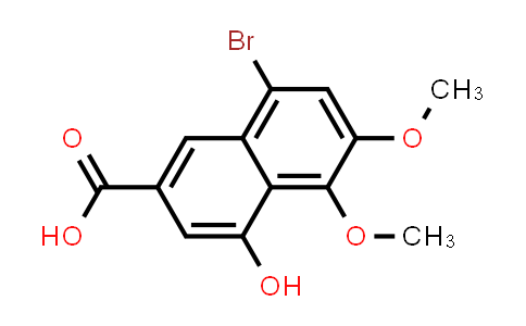 CAS No. 4147-30-2, 2-Naphthalenecarboxylic acid, 8-bromo-4-hydroxy-5,6-dimethoxy-
