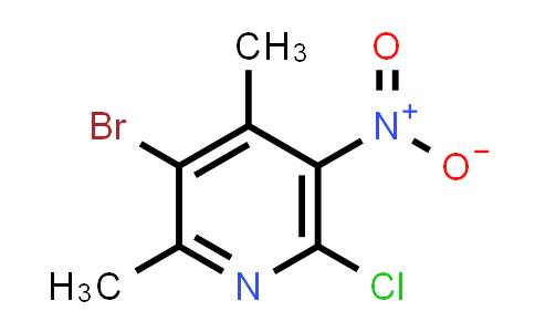 CAS No. 415907-79-8, 3-Bromo-6-chloro-2,4-dimethyl-5-nitropyridine