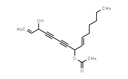 CAS No. 41682-30-8, 1,9-Pentadecadiene-4,6-diyne-3,8-diol, 8-acetate