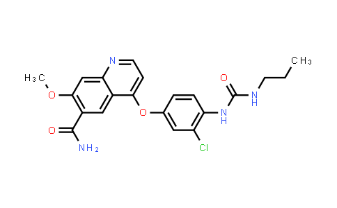 CAS No. 417719-47-2, 4-[3-Chloro-4-[(1-propylaminocarbonyl)amino]phenoxy]-7-methoxy-6-quinolinecarboxamide