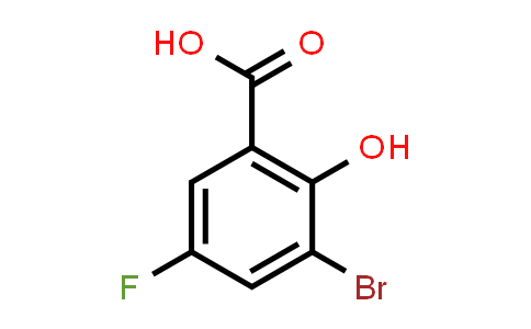 CAS No. 4180-42-1, 3-Bromo-5-fluoro-2-hydroxybenzoic acid
