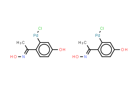 CAS No. 419581-64-9, Di-μ-chlorobis[5-hydroxy-2-[1-(hydroxyimino-κN)ethyl]phenyl-κC]palladium(II) dimer