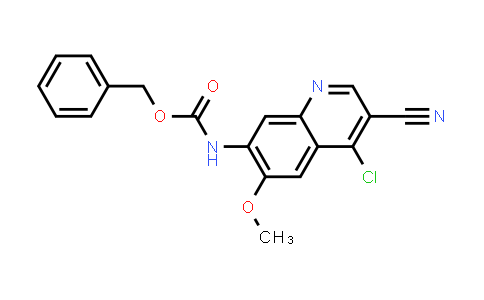 CAS No. 423180-65-8, Carbamic acid, (4-chloro-3-cyano-6-methoxy-7-quinolinyl)-, phenylmethyl ester (9CI)