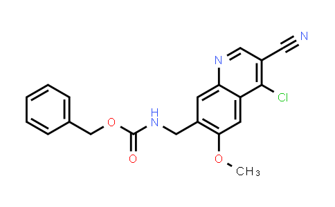 CAS No. 423180-66-9, Carbamic acid, (4-chloro-3-cyano-6-methoxy-7-quinolinyl)methyl-, phenylmethyl ester (9CI)