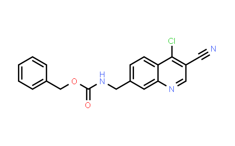CAS No. 423181-29-7, Carbamic acid, (4-chloro-3-cyano-7-quinolinyl)methyl-, phenylmethyl ester (9CI)