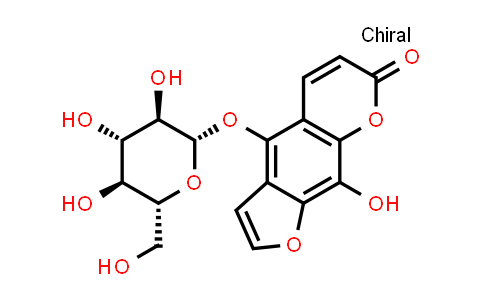 CAS No. 425680-98-4, 4-(β-D-Glucopyranosyloxy)-9-hydroxy-7H-furo[3,2-g][1]benzopyran-7-one