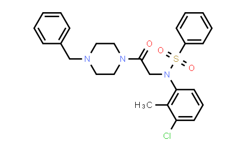 CAS No. 426221-84-3, N-[2-(4-benzylpiperazin-1-yl)-2-oxoethyl]-N-(3-chloro-2-methylphenyl)benzenesulfonamide