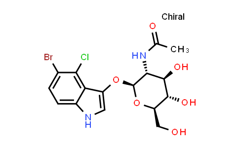 CAS No. 4264-82-8, N-((2S,3R,4R,5S,6R)-2-((5-Bromo-4-chloro-1H-indol-3-yl)oxy)-4,5-dihydroxy-6-(hydroxymethyl)tetrahydro-2H-pyran-3-yl)acetamide