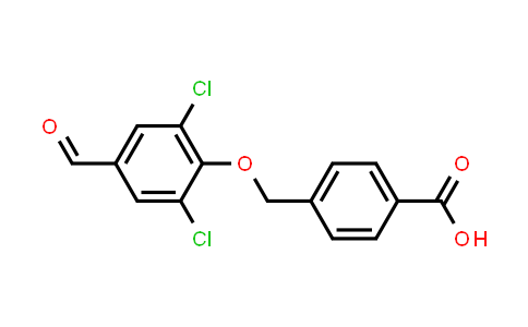 CAS No. 428482-45-5, 4-[(2,6-Dichloro-4-formylphenoxy)methyl]benzoic acid