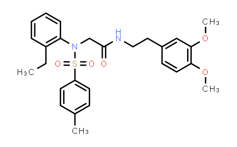 CAS No. 428491-91-2, N-(3,4-Dimethoxyphenethyl)-2-(N-(2-ethylphenyl)-4-methylphenylsulfonamido)acetamide