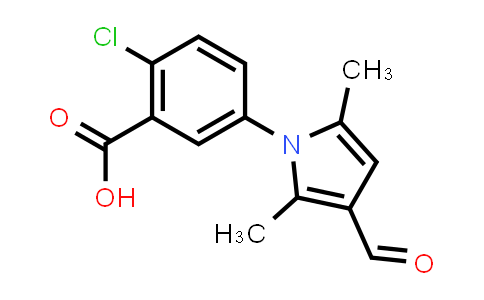 CAS No. 428495-29-8, 2-Chloro-5-(3-formyl-2,5-dimethyl-1h-pyrrol-1-yl)benzoic acid