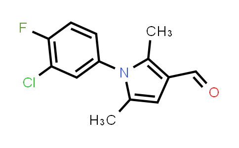 CAS No. 428498-85-5, 1-(3-Chloro-4-fluorophenyl)-2,5-dimethyl-1h-pyrrole-3-carbaldehyde