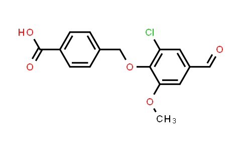 CAS No. 428826-63-5, 4-[(2-Chloro-4-formyl-6-methoxyphenoxy)methyl]benzoic acid