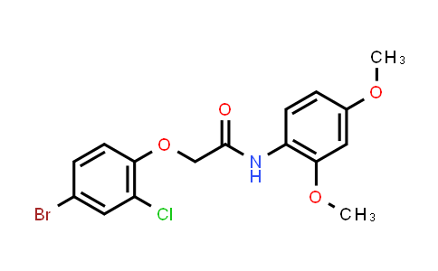 CAS No. 430453-93-3, 2-(4-Bromo-2-chlorophenoxy)-N-(2,4-dimethoxyphenyl)acetamide
