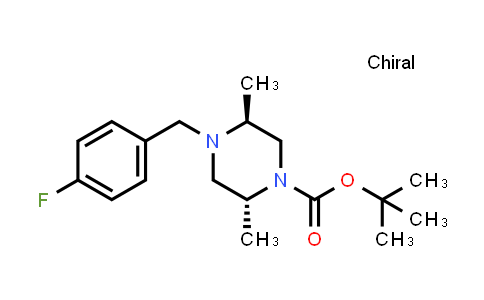 CAS No. 431062-01-0, 1-Piperazinecarboxylic acid, 4-[(4-fluorophenyl)methyl]-2,5-dimethyl-, 1,1-dimethylethyl ester, (2R,5S)-