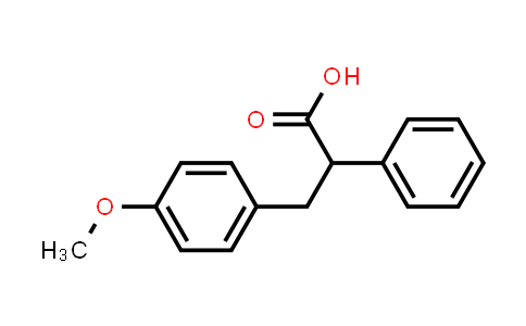 CAS No. 4314-68-5, 3-(4-Methoxyphenyl)-2-phenylpropanoic acid