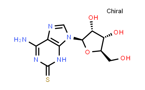 CAS No. 43157-50-2, 6-Amino-9-((2R,3R,4S,5R)-3,4-dihydroxy-5-(hydroxymethyl)tetrahydrofuran-2-yl)-3,9-dihydro-2H-purine-2-thione