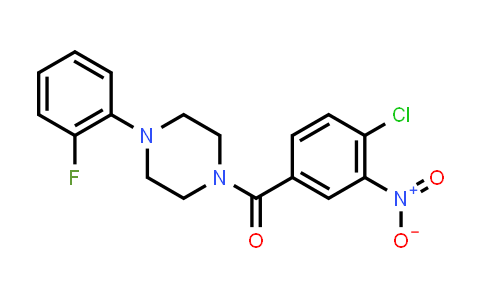 CAS No. 432020-20-7, (4-Chloro-3-nitrophenyl)(4-(2-fluorophenyl)piperazin-1-yl)methanone