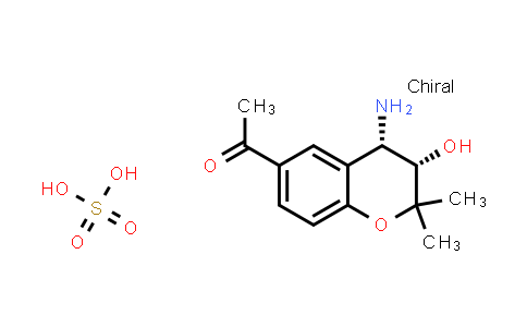 CAS No. 432049-96-2, 1-((3S,4S)-4-amino-3-hydroxy-2,2-dimethylchroman-6-yl)ethanone sulfate