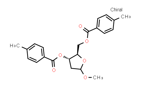 CAS No. 4330-34-1, (2R,3S)-5-Methoxy-2-(((4-methylbenzoyl)oxy)methyl)tetrahydrofuran-3-yl 4-methylbenzoate