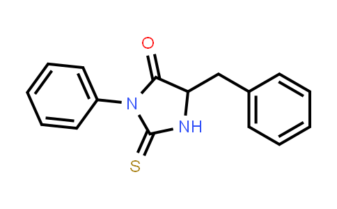 CAS No. 4332-97-2, 3-Phenyl-5-(phenylmethyl)-2-thioxo-4-imidazolidinone
