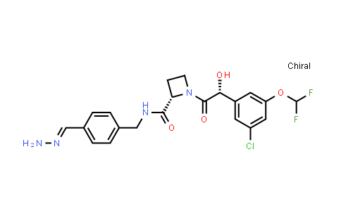 CAS No. 433937-74-7, 2-Azetidinecarboxamide, N-[[4-(aminoiminomethyl)phenyl]methyl]-1-[(2R)-2-[3-chloro-5-(difluoromethoxy)phenyl]-2-hydroxyacetyl]-, (2S)-
