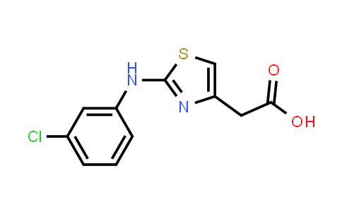 CAS No. 436094-79-0, 2-(2-((3-Chlorophenyl)amino)thiazol-4-yl)acetic acid