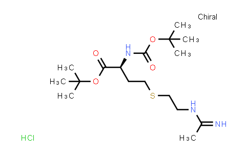 438542-16-6 | L-Homocysteine, N-[(1,1-dimethylethoxy)carbonyl]-S-[2-[(1-iminoethyl)amino]ethyl]-, 1,1-dimethylethyl ester, monohydrochloride
