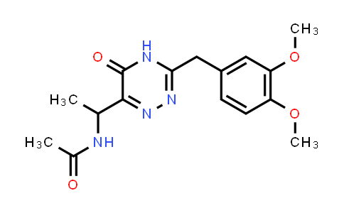 CAS No. 439084-06-7, N-(1-(3-(3,4-dimethoxybenzyl)-5-oxo-4,5-dihydro-1,2,4-triazin-6-yl)ethyl)acetamide