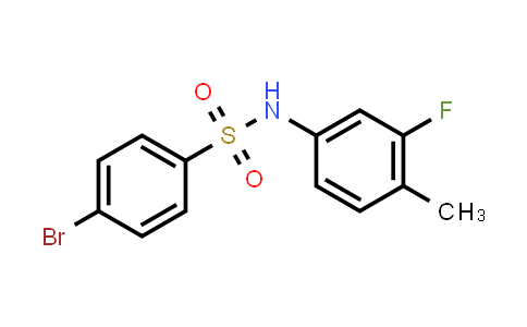 CAS No. 439934-35-7, 4-Bromo-N-(3-fluoro-4-methylphenyl)benzenesulfonamide