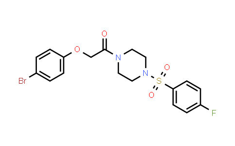 CAS No. 439939-70-5, 2-(4-Bromophenoxy)-1-(4-((4-fluorophenyl)sulfonyl)piperazin-1-yl)ethanone