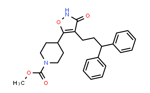 CAS No. 439944-69-1, Methyl 4-(4-(3,3-diphenylpropyl)-3-oxo-2,3-dihydroisoxazol-5-yl)piperidine-1-carboxylate