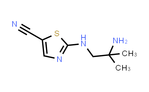 CAS No. 440102-56-7, 5-Thiazolecarbonitrile, 2-[(2-amino-2-methylpropyl)amino]-