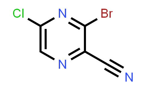 CAS No. 440124-25-4, 2-Pyrazinecarbonitrile, 3-bromo-5-chloro-