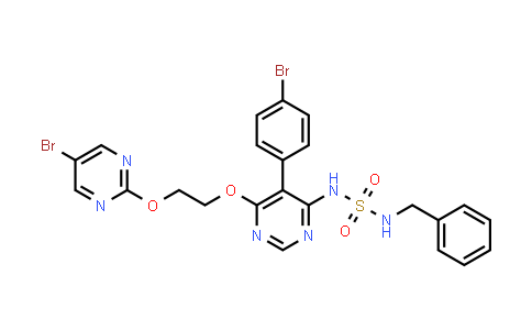CAS No. 441796-09-4, N-[5-(4-Bromophenyl)-6-[2-[(5-bromo-2-pyrimidinyl)oxy]ethoxy]-4-pyrimidinyl]-N'-(phenylmethyl)sulfamide