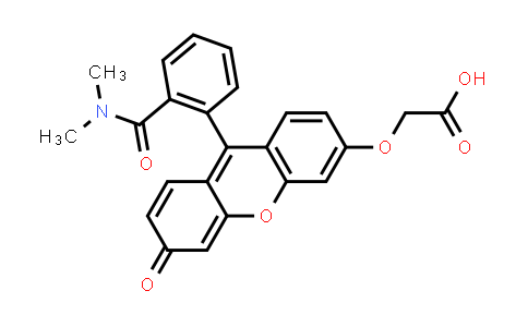 CAS No. 442151-50-0, 9-(2-Dimethylcarbamoylphenyl)-6-oxo-6H-xanthen-3-yloxyacetic acid