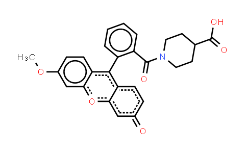 CAS No. 442151-56-6, 1-2-(6-Methoxy-3-oxo-3H-xanthen-9-yl)-benzoyl-piperidine-4-carboxylic acid