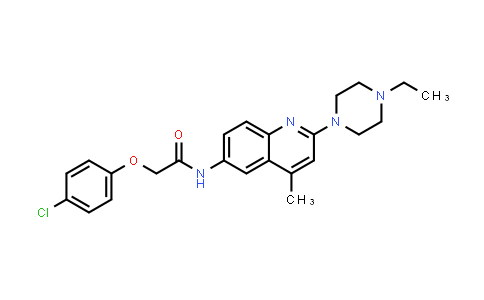 CAS No. 442899-20-9, 2-(4-Chlorophenoxy)-N-(2-(4-ethylpiperazin-1-yl)-4-methylquinolin-6-yl)acetamide