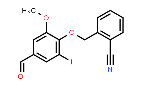 CAS No. 443289-44-9, 2-[(4-Formyl-2-iodo-6-methoxyphenoxy)methyl]benzonitrile