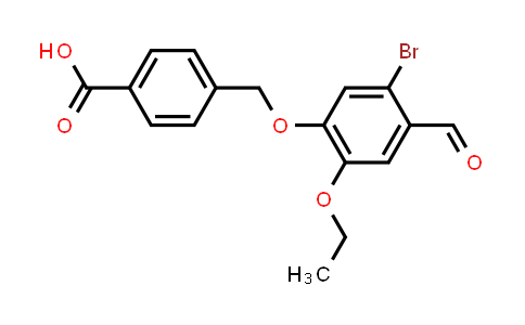 CAS No. 443289-92-7, 4-[(5-Bromo-2-ethoxy-4-formylphenoxy)methyl]benzoic acid