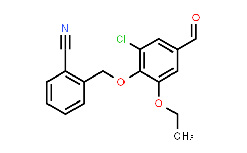 CAS No. 443290-94-6, 2-[(2-Chloro-6-ethoxy-4-formylphenoxy)methyl]benzonitrile