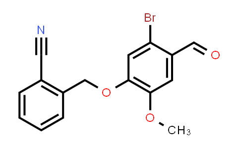 CAS No. 443291-77-8, 2-[(5-Bromo-4-formyl-2-methoxyphenoxy)methyl]benzonitrile