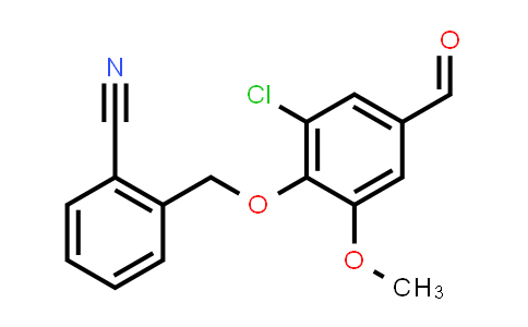 CAS No. 443292-46-4, 2-[(2-Chloro-4-formyl-6-methoxyphenoxy)methyl]benzonitrile