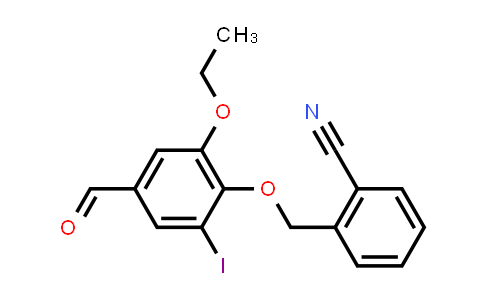 CAS No. 443292-78-2, 2-[(2-Ethoxy-4-formyl-6-iodophenoxy)methyl]benzonitrile