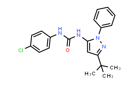CAS No. 443912-63-8, Urea, N-(4-chlorophenyl)-N'-[3-(1,1-dimethylethyl)-1-phenyl-1H-pyrazol-5-yl]-